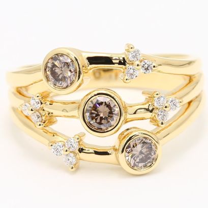 Destiny champagne diamond dress ring