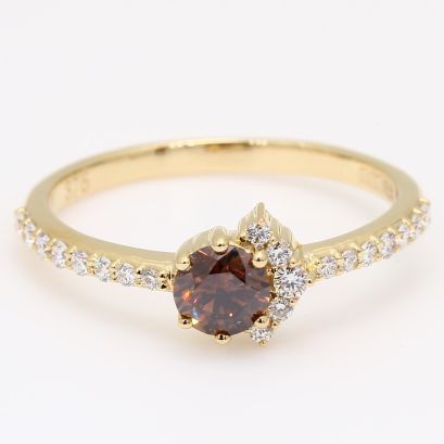 Selene Argyle champagne and white diamond ring