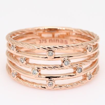 Corvus white diamond dress ring