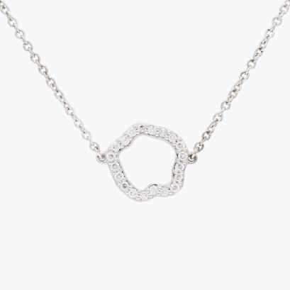 Cumulus white diamond necklace