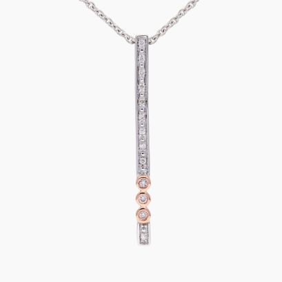 Rye Argyle light pink champagne and white diamond pendant