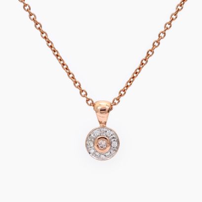 Freesia white and Argyle light pink champagne diamond pendant