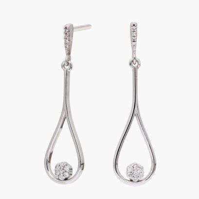 Telia white diamond drop earrings
