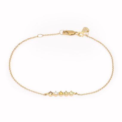Celestial round-cut rainbow-coloured diamond bracelet