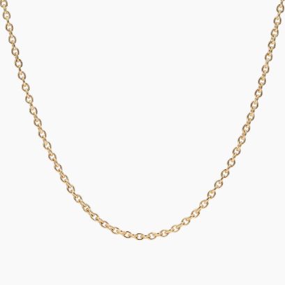 38cm 9 karat yellow gold trace chain