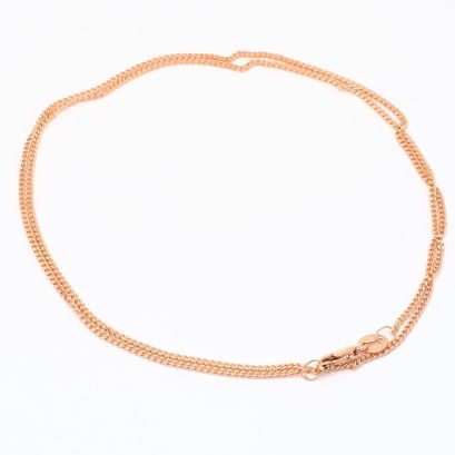 50cm 9 karat rose gold diamond cut curb chain
