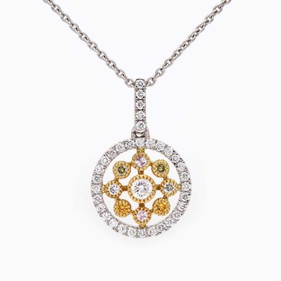 Isobella rainbow diamond necklace