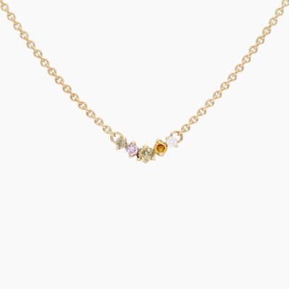 Celestial rainbow diamond necklace