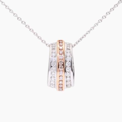 Valentina Argyle light pink champagne diamond necklace