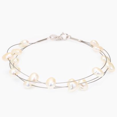 Cordelia white pearl baroque bracelet