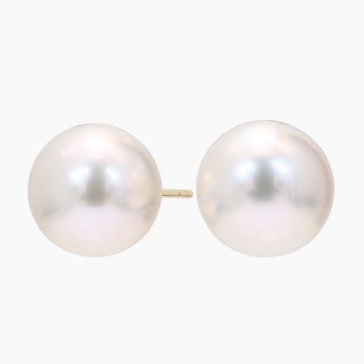 Abilene 10mm white South Sea pearl stud earrings