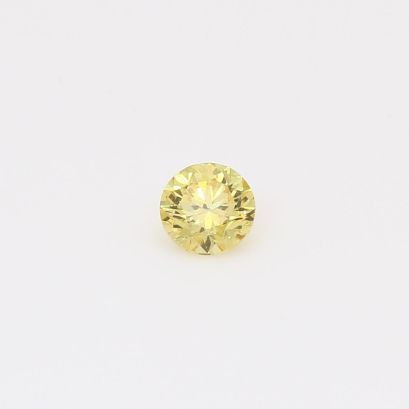 0.24 Carat round-cut fancy yellow diamond