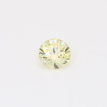 0.39 Carat round-cut fancy light yellow diamond