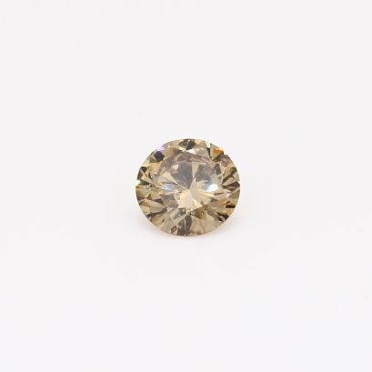 0.39 Carat round-cut champagne diamond