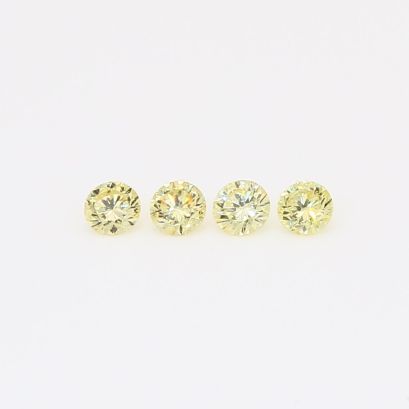 0.20 Total carat parcel of round-cut fancy yellow diamonds
