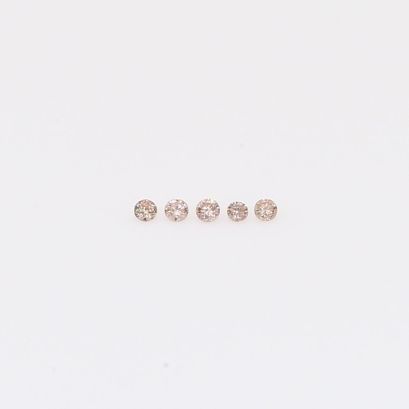 0.02 Total carat parcel of round-cut Argyle intense pink champagne diamonds