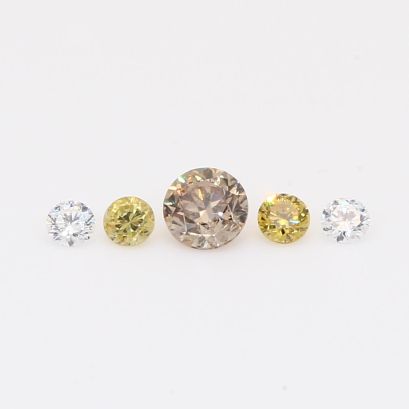 0.33 Total carat parcel of round-cut rainbow diamonds