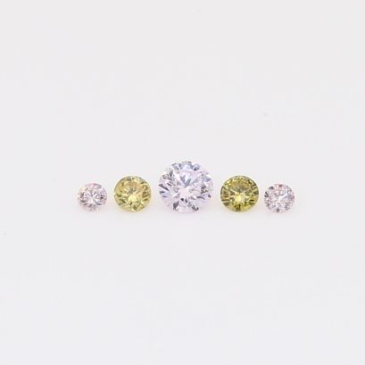 0.115 total carat parcel of round-cut rainbow diamonds