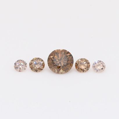 0.33 Total carat parcel of round-cut rainbow diamonds