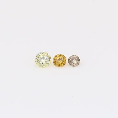 0.10 total carat parcel of round-cut rainbow diamonds