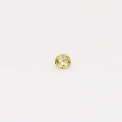 0.04 Carat round-cut fancy yellow diamond