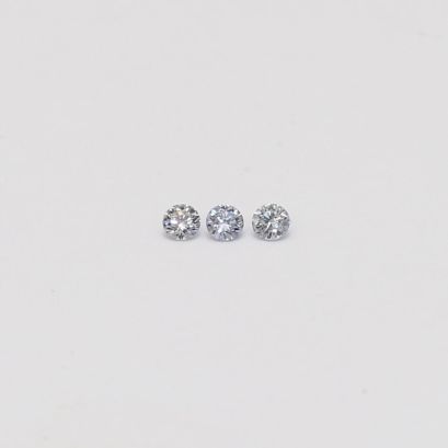 0.03 Total carat trio of round-cut BL2 Argyle blue diamonds