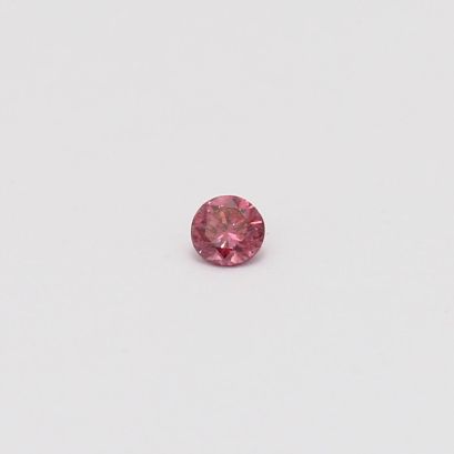 0.08 Carat round-cut FDP GIA and Delta-certified pink diamond