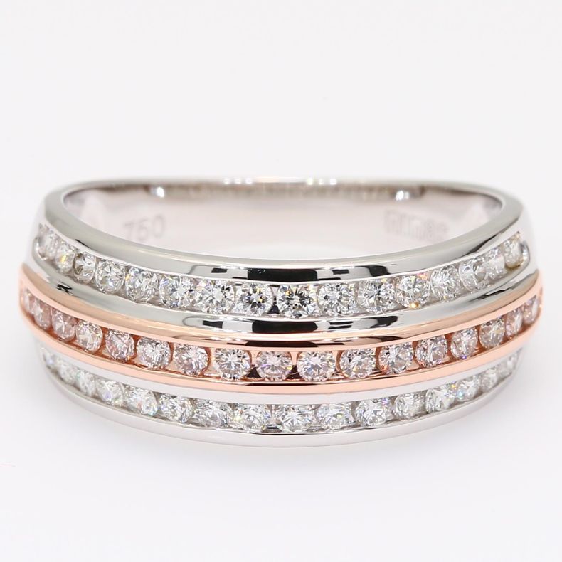 Valentina Argyle light pink champagne diamond band ring