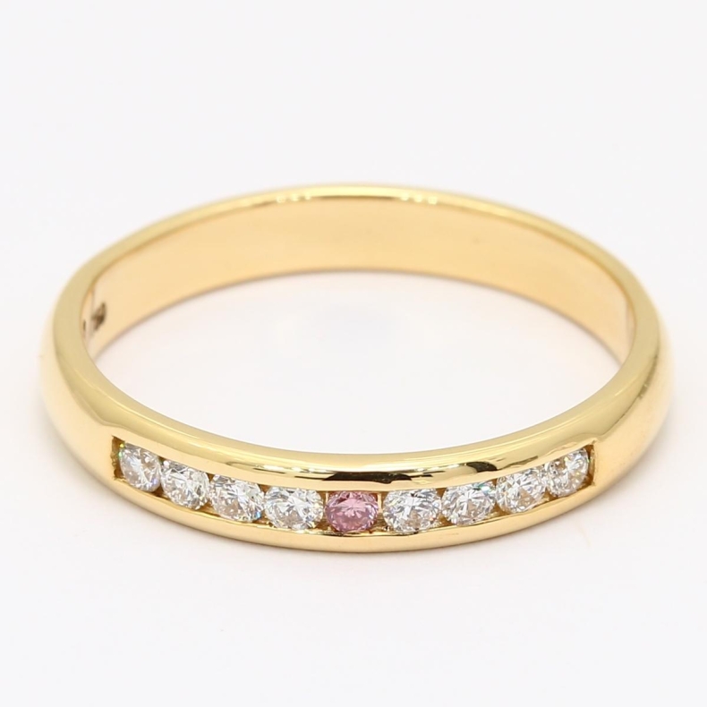 Swan Argyle Pink   White Diamond Channel Set Ring