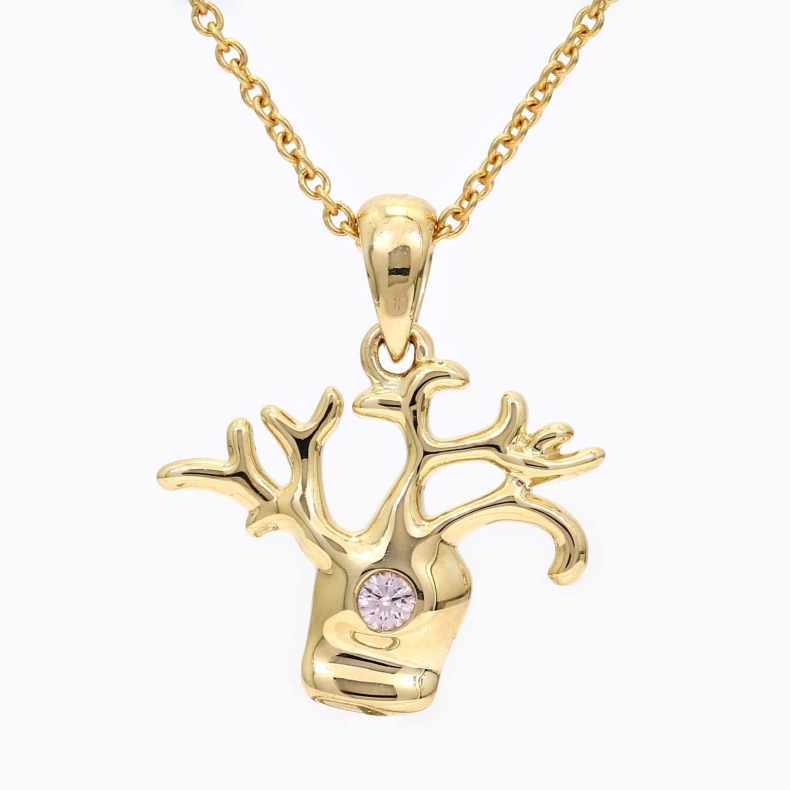 Baby Boab Argyle pink diamond necklace