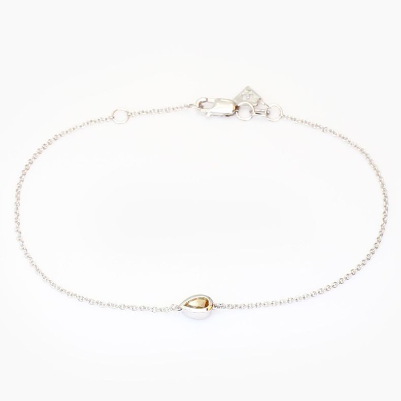 Lumiere pear-cut yellow diamond bracelet