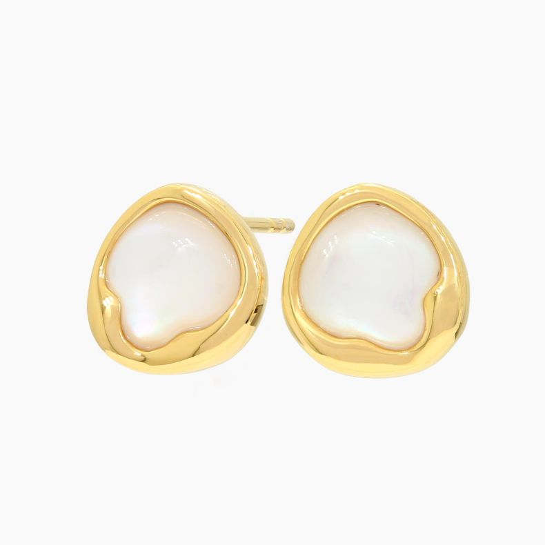 Cove white mother of pearl stud earrings