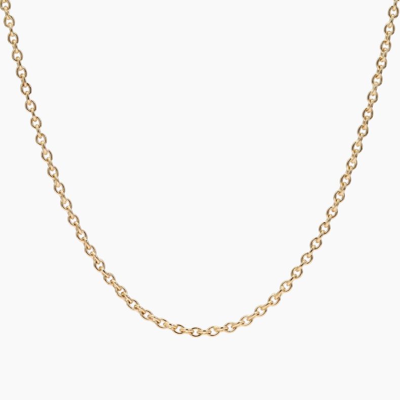 38cm 9 karat yellow gold trace chain