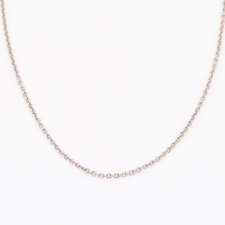 45cm 9 karat white gold trace chain