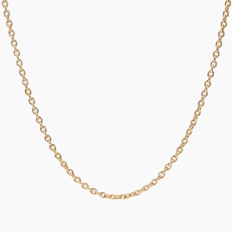 45cm 9 karat yellow gold trace chain