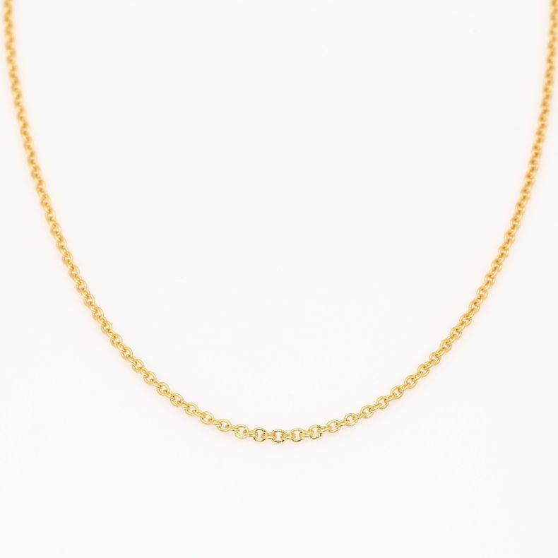 45cm 18 karat yellow gold trace chain