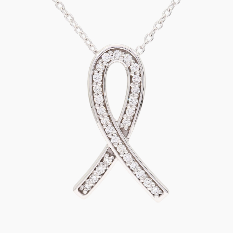 White Ribbon Foundation Debra white diamond necklace
