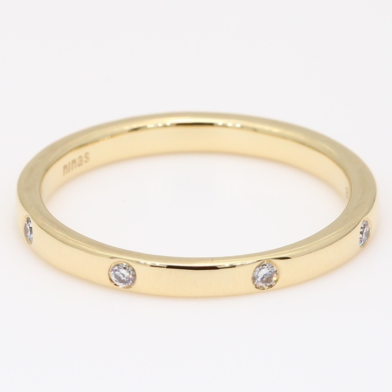 Bengal white diamond stackable ring