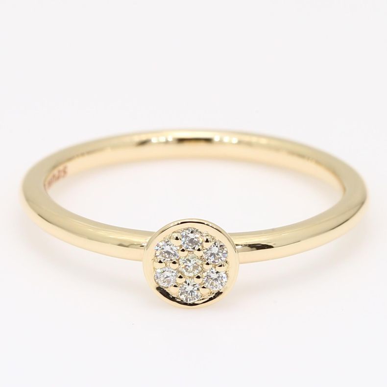 Mensa white diamond cluster ring