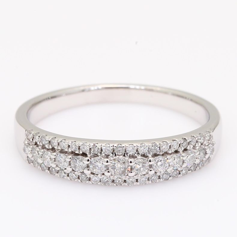 Asteria white diamond band ring