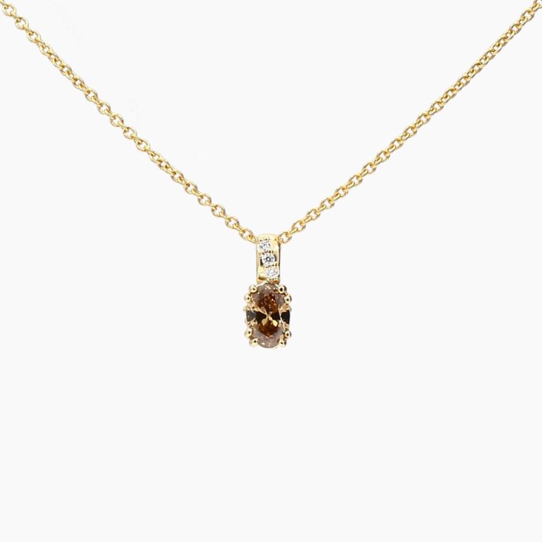 Chorus oval-cut champagne diamond necklace