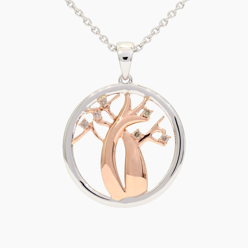 Life Boab champagne diamond necklace