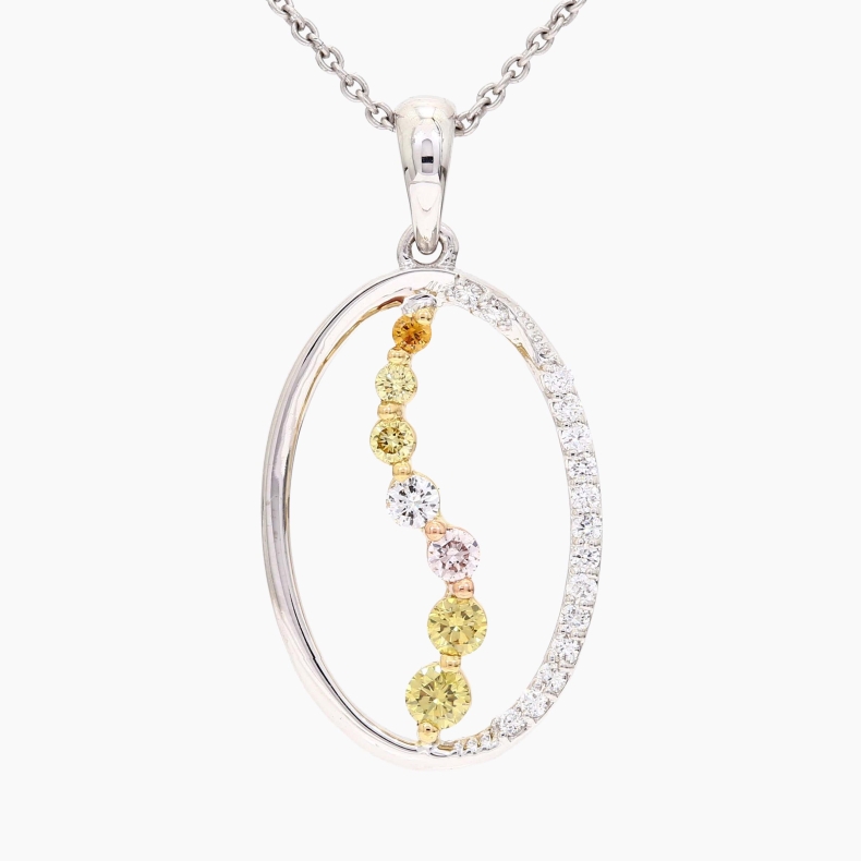 Kylie rainbow diamond necklace