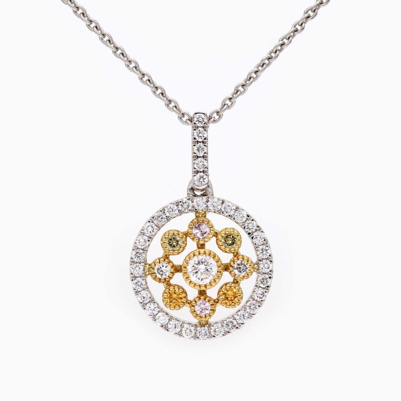 Isobella rainbow diamond necklace