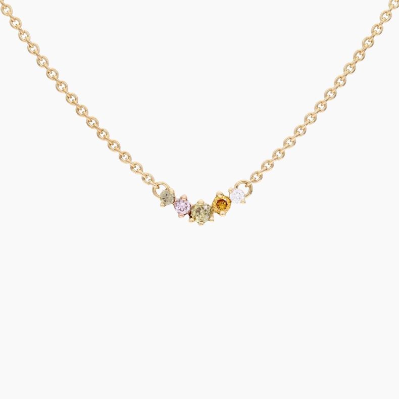 Celestial rainbow diamond necklace