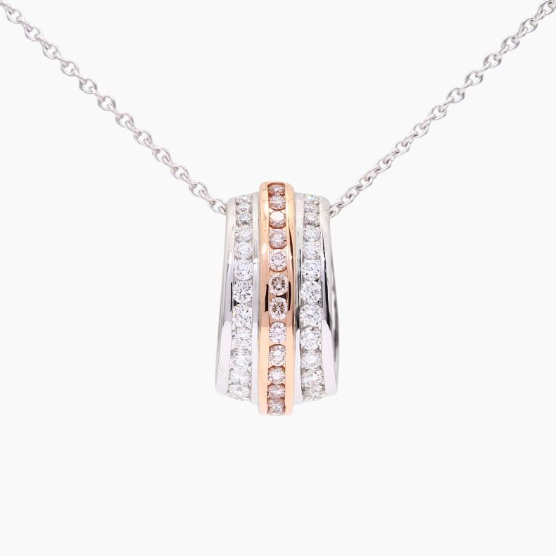 Valentina Argyle light pink champagne diamond necklace
