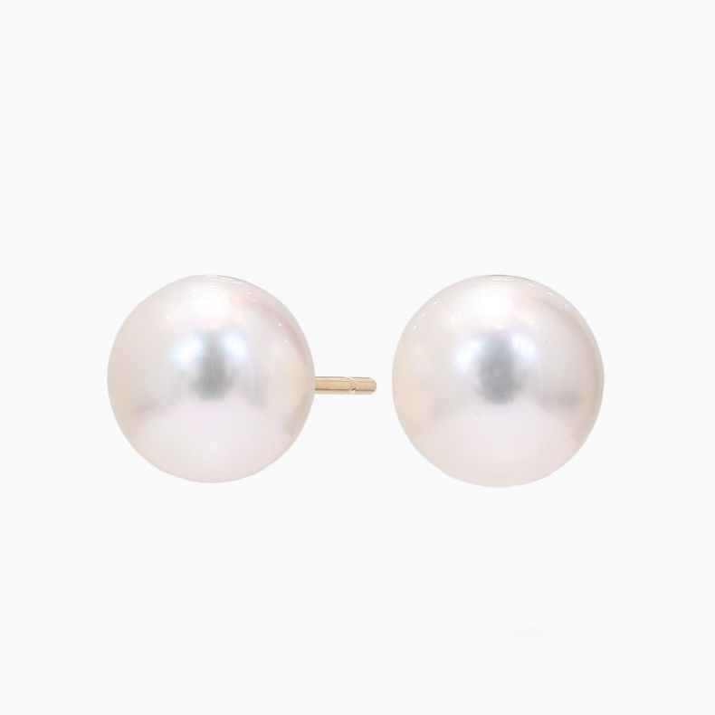 Abilene 8mm white South Sea pearl stud earrings