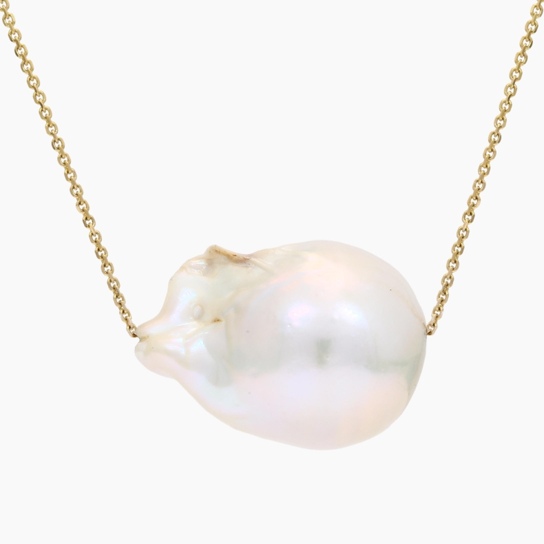 Sirena baroque freshwater white pearl necklace