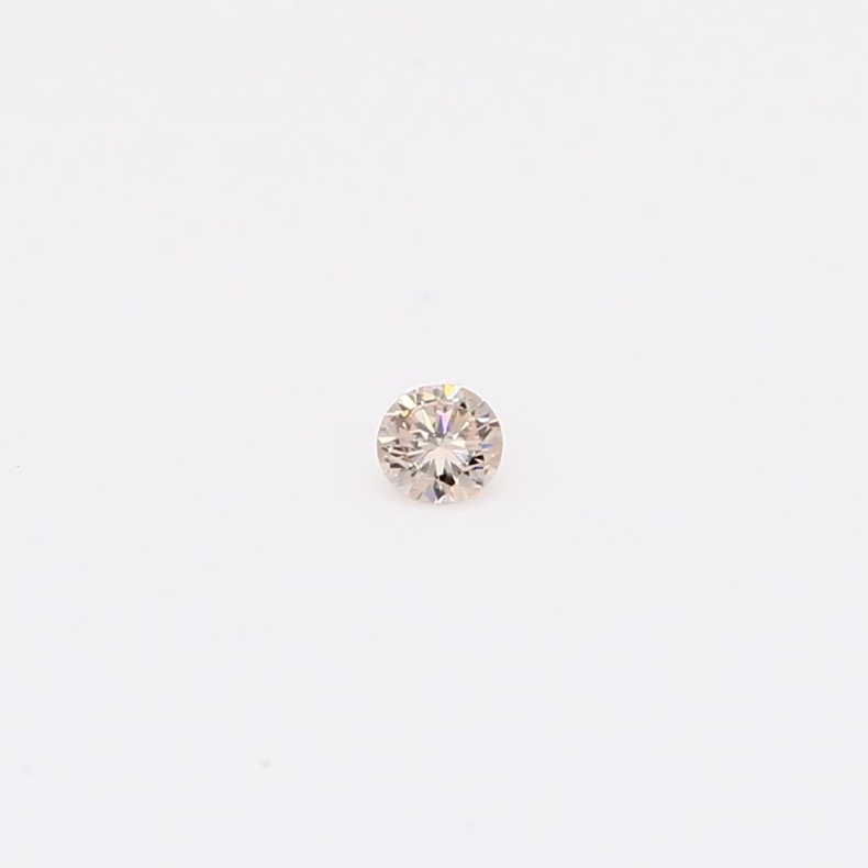 0.06 Carat round-cut Argyle intense pink champagne diamond