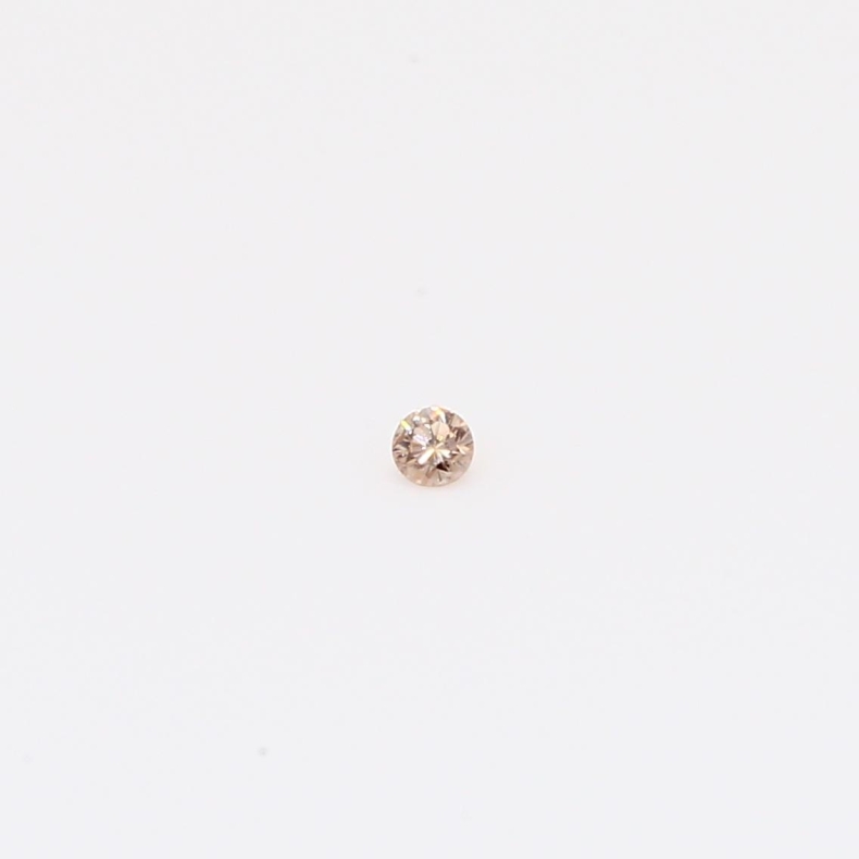0.015 Carat round-cut Argyle intense pink champagne diamond